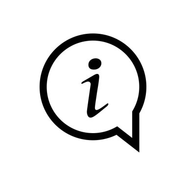 Bilgi işareti simgesi vektör-siyah