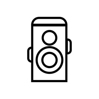 Hat sanat fotoğraf makinesi simge vektör