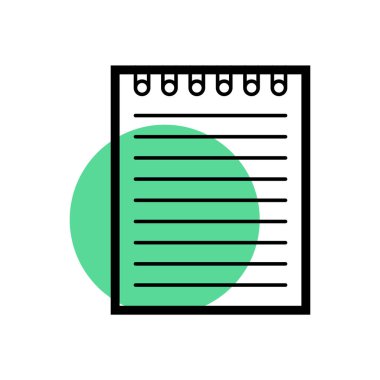 Notepad Icon vector-belge işareti