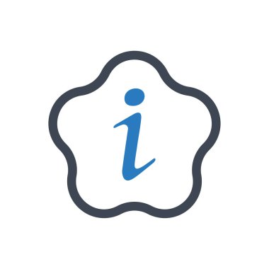 Bilgi işareti simgesi vektör-mavi