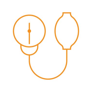 Kan basıncı ölçümü doğrusal simge vektör-tansiyon aleti turuncu