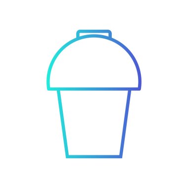 Bahçe su kova simge vektör-su kova