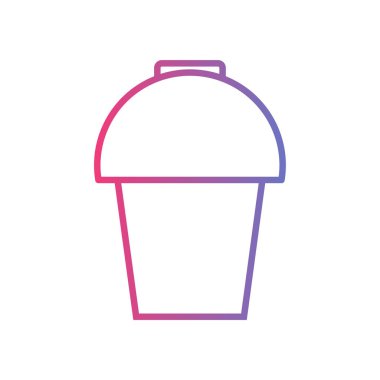 Bahçe su kova simge vektör-su kova