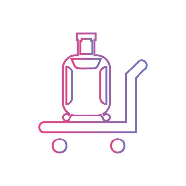 Bagaj illüstrasyon izole sembol simge vektör