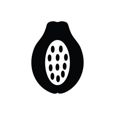 Papaya Icon siyah beyaz