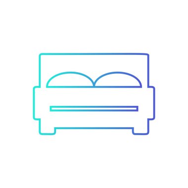 Çift Kişilik Yatak simgesi glif stil vektör