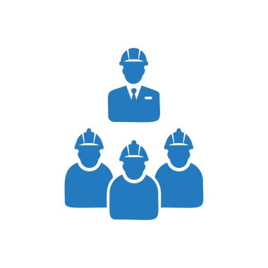 işadamı ve inşaatçılar takım basit simgesi, vektör illüstrasyon