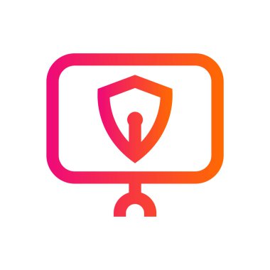 Bilgisayar güvenlik simgesi-koruma bilgisayar işareti