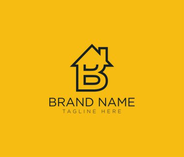 B Letter Emlak logo tasarım-gayrimenkul logosu.