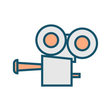 Video mix renkli kamera simge vektör