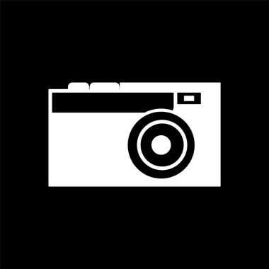 Kamera düz simge-vektör