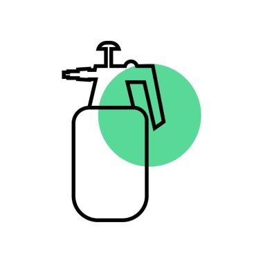 Bahçe sprey düz simge-vektör