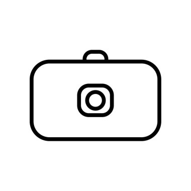 Fotoğraf kamera doğrusal tasarım vektör simgesi