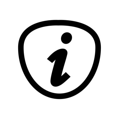 Basit bilgi satırı sanat simge vektör siyah