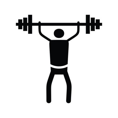 beyaz spor salonu egzersiz simgesi