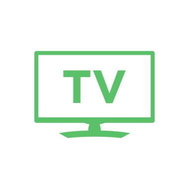 Televizyon simgesi vektör-düz
