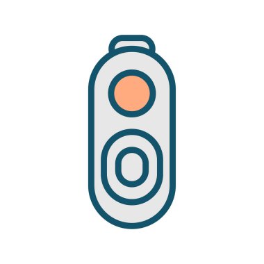 Hat sanat karışımı renkli kameralı cep simge vektör