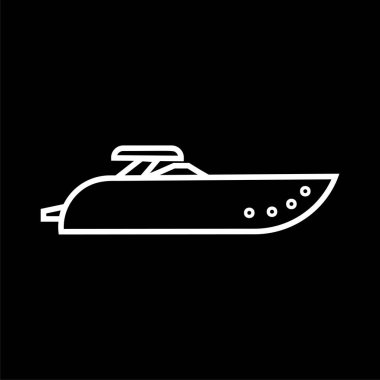 tekne düz simge vektör