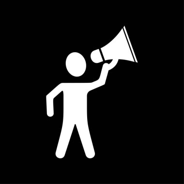 İş pazarlama simgesi beyaz