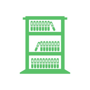 Office kitaplık Icon vector-kitaplık işareti
