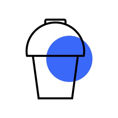 Bahçe su kova simge vektör-su kova