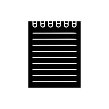 Notepad Icon vector-belge işareti