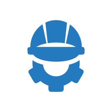 kask ve anahtar basit simgesi, vektör illüstrasyon