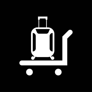 Bagaj simgesi illüstrasyon izole vektör simgesi beyaz