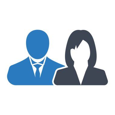 İş avatar profil resim ile erkek ve kadınlar-mavi