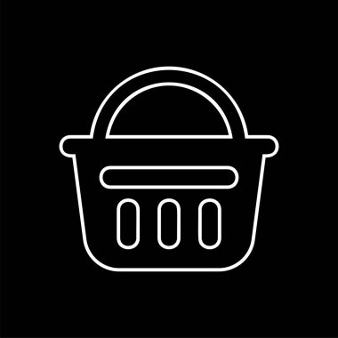 Alışveriş sepeti işareti simgesi vektör