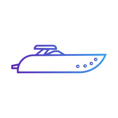 tekne düz simge vektör