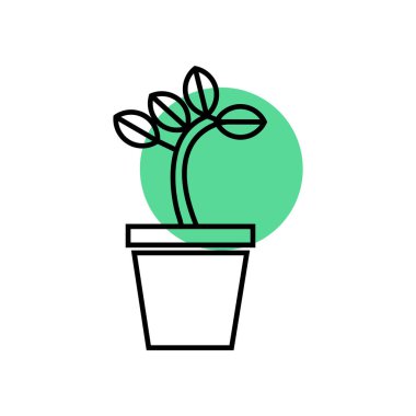 Potted bitki simge vektör
