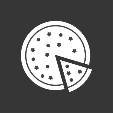 Pizza Icon siyah beyaz