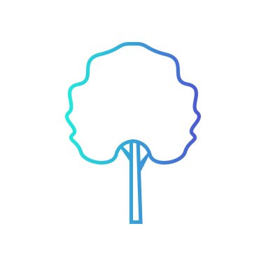 Düz ağaç simgesi vektör