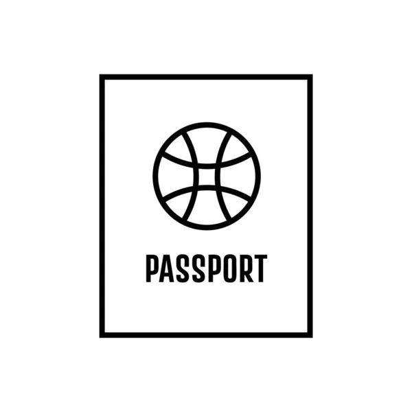 护照平面图标 — 图库矢量图片