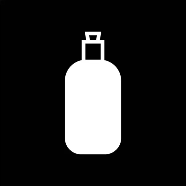 Flask Skylt Ikon För Plast Flaska Illustration — Stock vektor