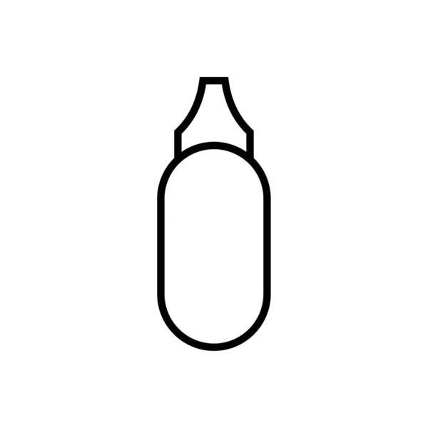 Kosmetische Flasche Symbol Vektor Lineares Design — Stockvektor