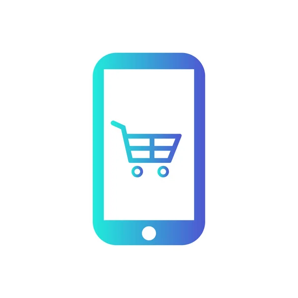 Shopping Cart Icon Mobile Vector — Stock Vector