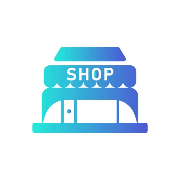 Tienda Icono Plano Moda Vector Signo Tienda — Vector de stock