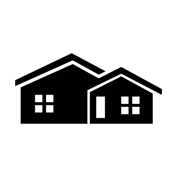 Home Icon Huis Teken Vector Flat — Stockvector