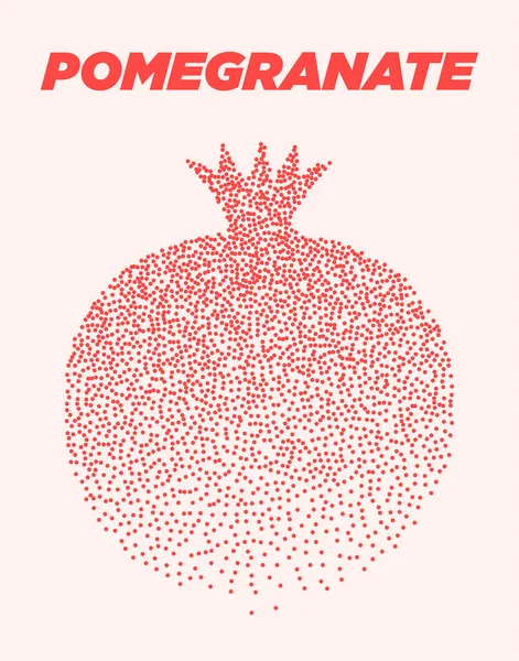 Parlak renklerle nar modern yarı ton nokta poster
