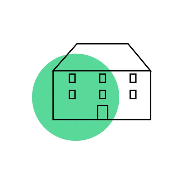 Home Icon Huis Teken Vector Outline — Stockvector