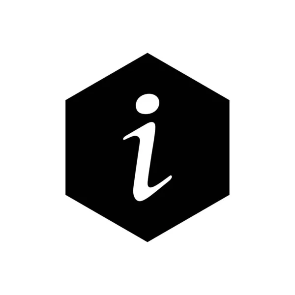 Symbol Ikony Informačního Znaku Černá — Stockový vektor
