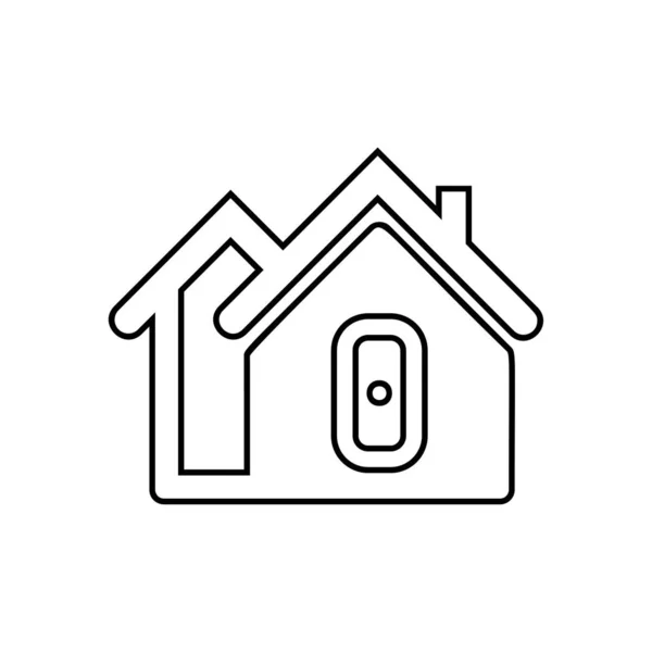 Panneau Maison Vecteur Icône Immobilier — Image vectorielle