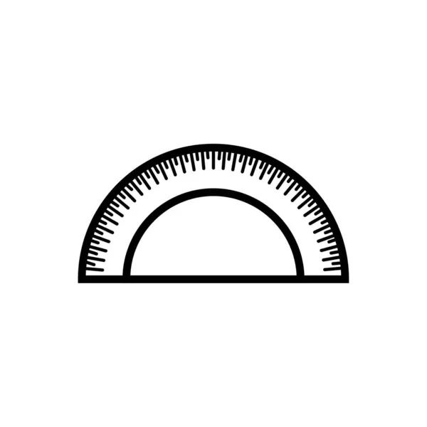 Protractor Icône Vecteur Icône Style Linéaire — Image vectorielle