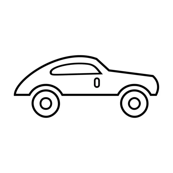白色背景上的细线汽车图标 — 图库矢量图片