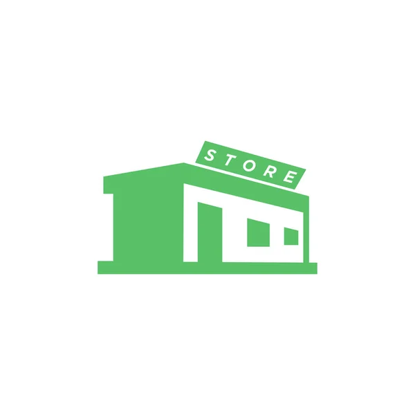 Icono de la tienda vector - Plano — Vector de stock