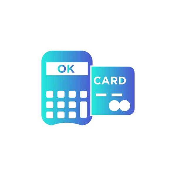 Icona della macchina per il pagamento di carte — Vettoriale Stock