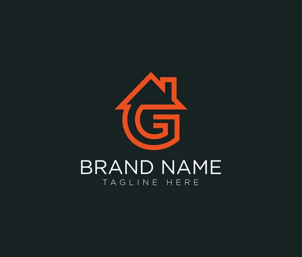 G Letter Emlak logo tasarım-gayrimenkul logosu.