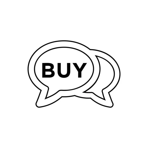 Buy Icon Bubble Vector Sign — Stock Vector